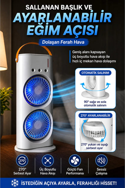 AquaCool Çift Fanlı Masaüstü Klima