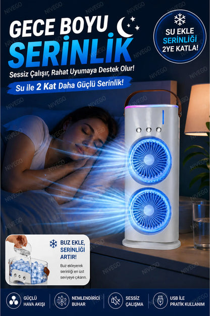 AquaCool Çift Fanlı Masaüstü Klima